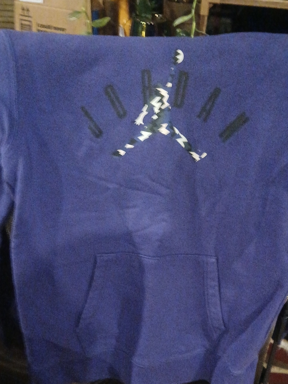 Jordan Boy/ Girl Hoodie Sweatshirt - Royal Purple with Black Logo